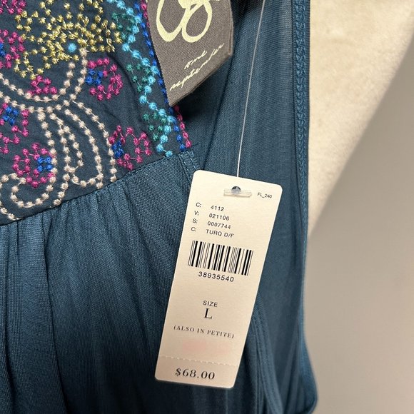 One September Anthropologie Blue Halter Tank Top - Picture 3 of 3